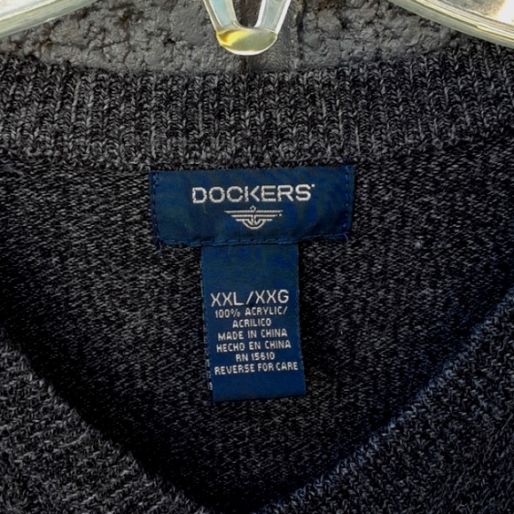 FINAL Lvg 8/15 Dockers Vneck men XXL pullover vest. SUPERB cond Super soft 3-15 - Picture 8 of 9